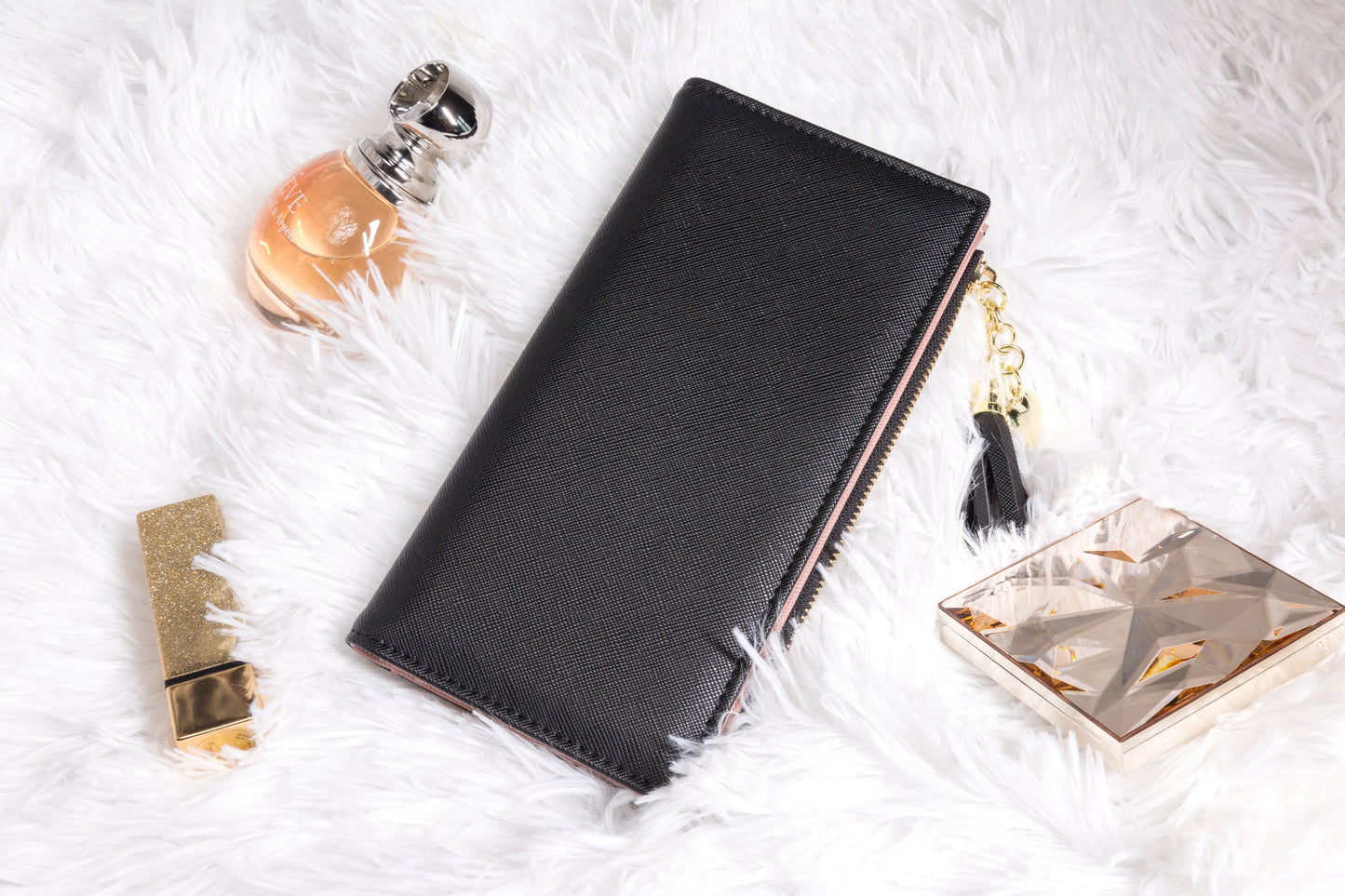 Leather Wallet for Women, Coin Purse Black