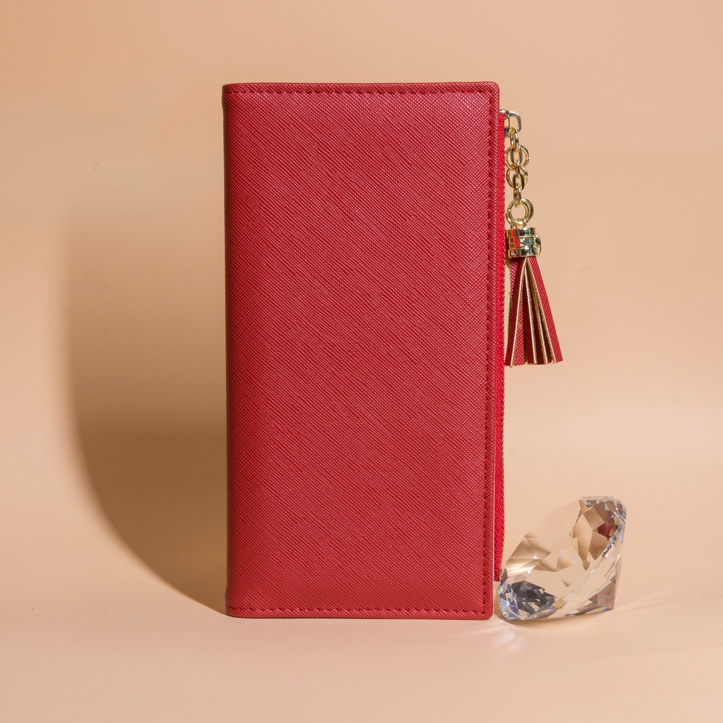 Leather Wallet for Women, Coin Purse Red