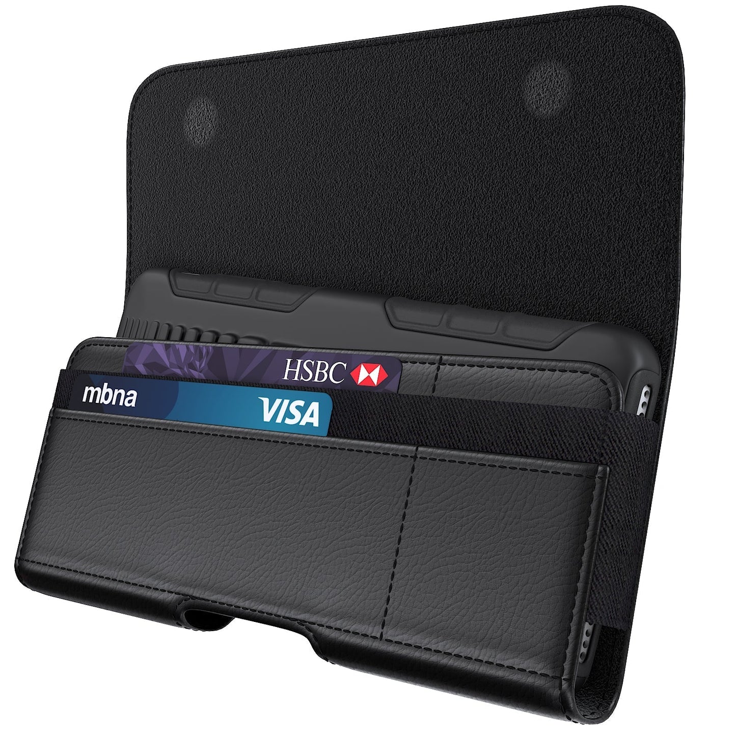 iPhone 8 Plus Cell Phone Belt Holster Case with Credit Card Holder