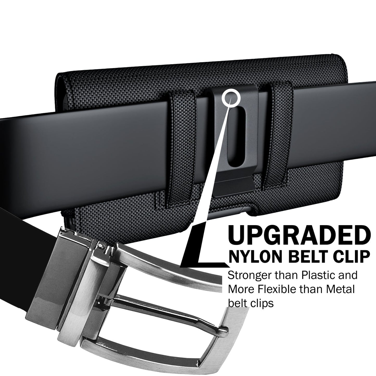 iPhone XR Cell Phone Belt Holder Holster Case Nylon Pouch Cover