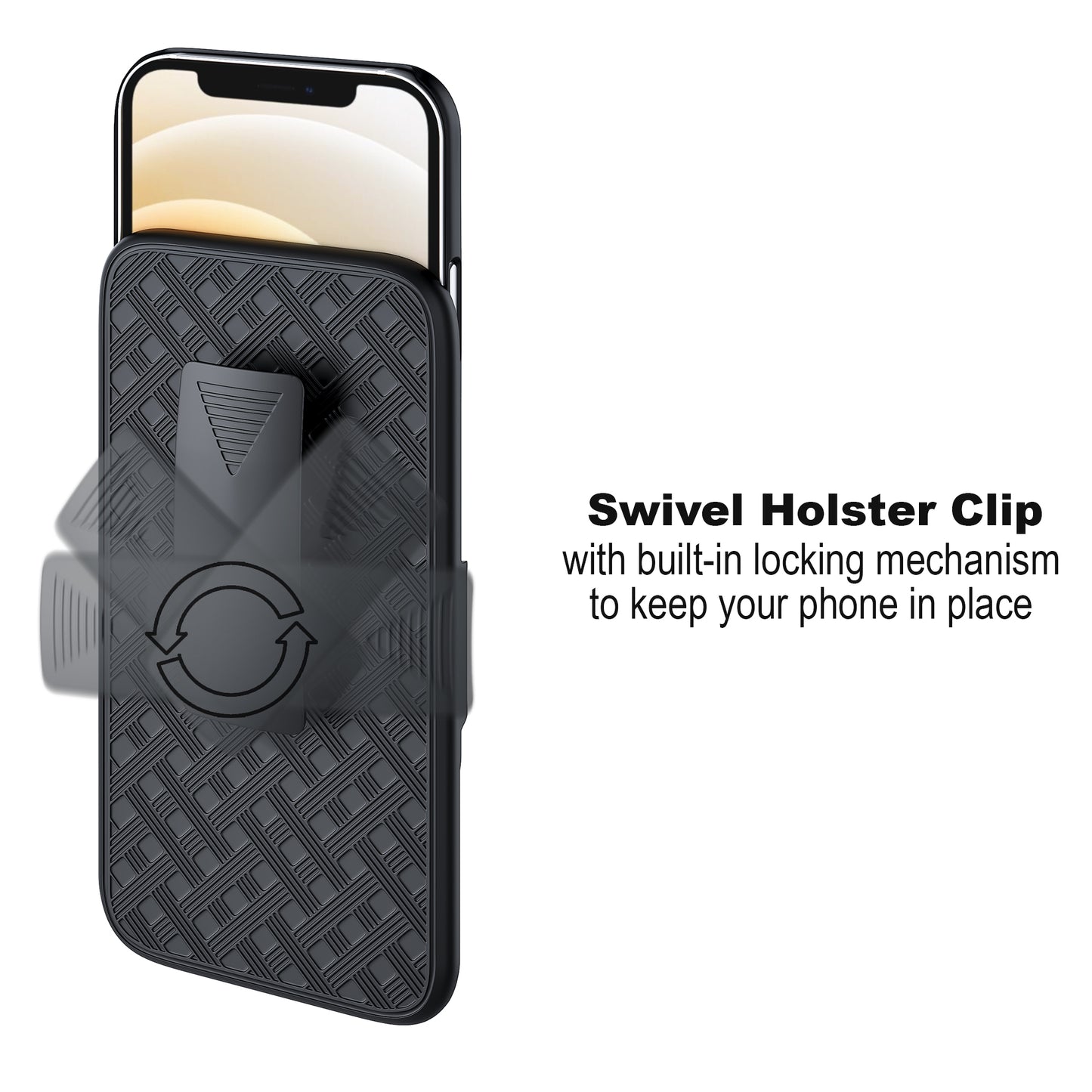 iPhone 12, 12 Pro Case Combo Hard Shell Belt Clip Holster Cover