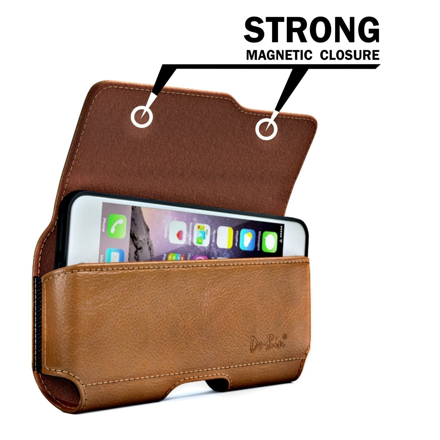 iPhone 13 Pro Max Cell Phone Belt Holder Case with Clip Holster Pouch