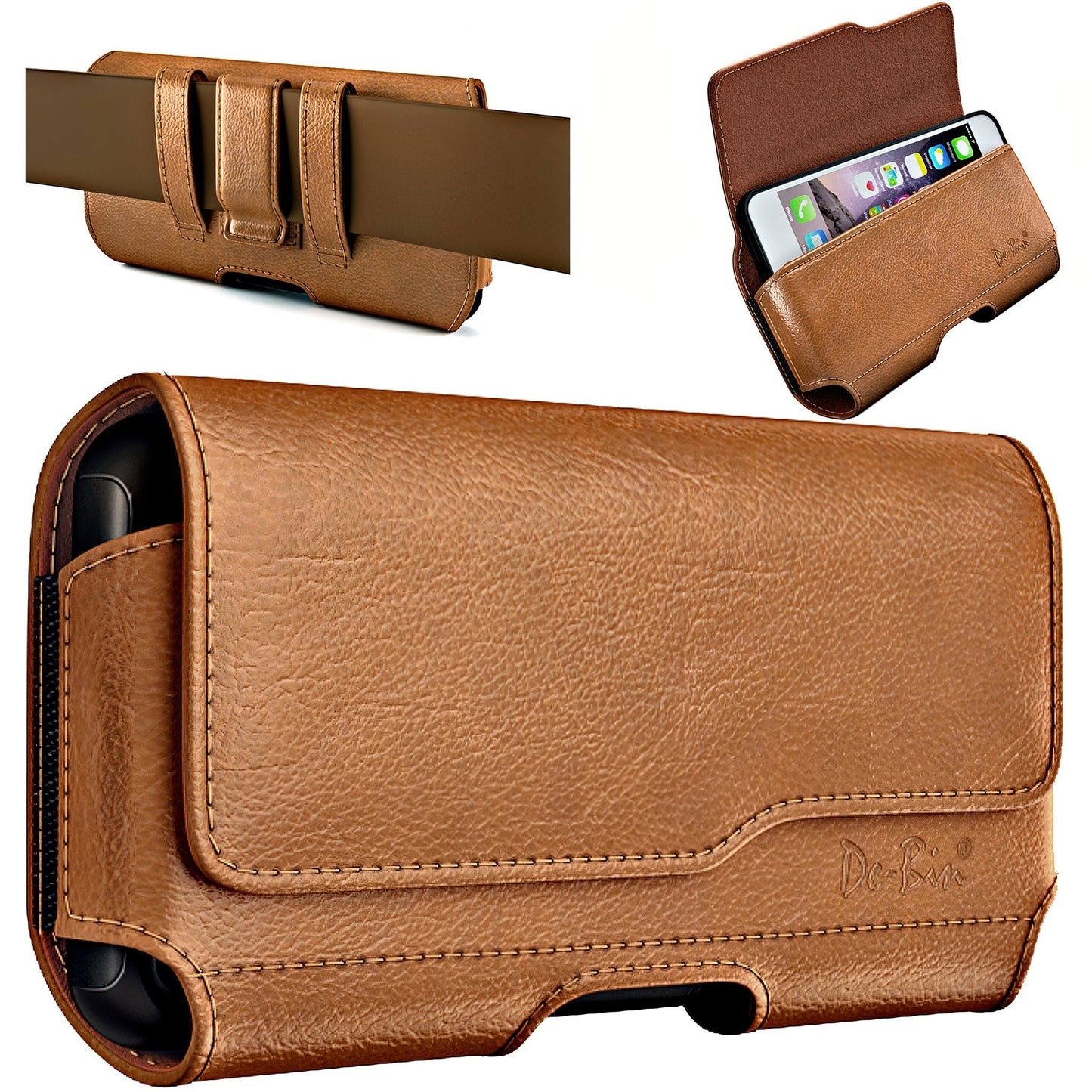 iPhone 13 Pro Max Cell Phone Belt Holder Case with Clip Holster Pouch